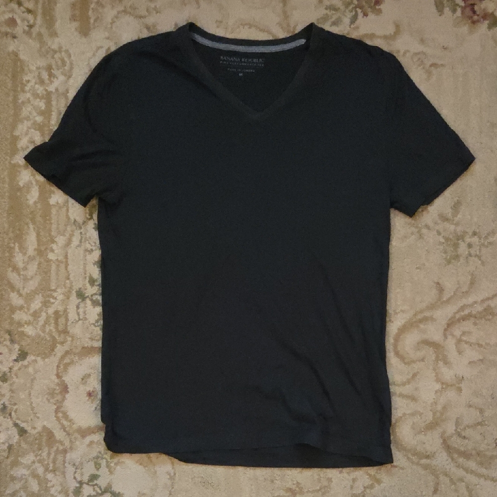 Banana Republic Black Crew Neck Short Sleeve Tee